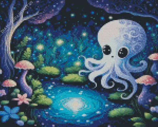 Adorable Ghost Octopus Diamond Painting