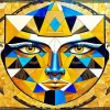 Aesthetic Geometric Face Diamond Painting