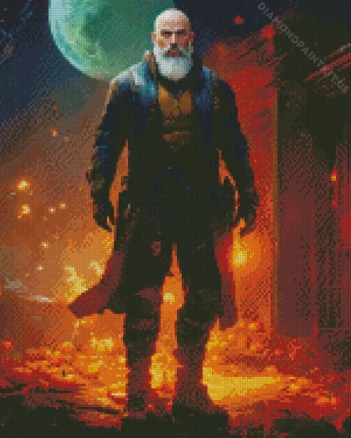 Badass Old Man Diamond Painting