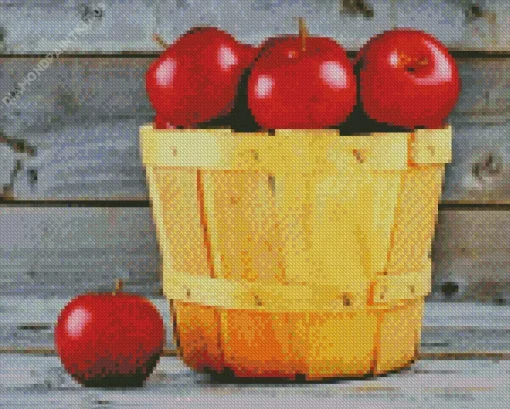 Basket Of Apples Diamond Painting