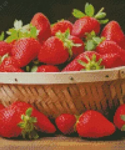 Basket Of Strawberries Diamond Painting