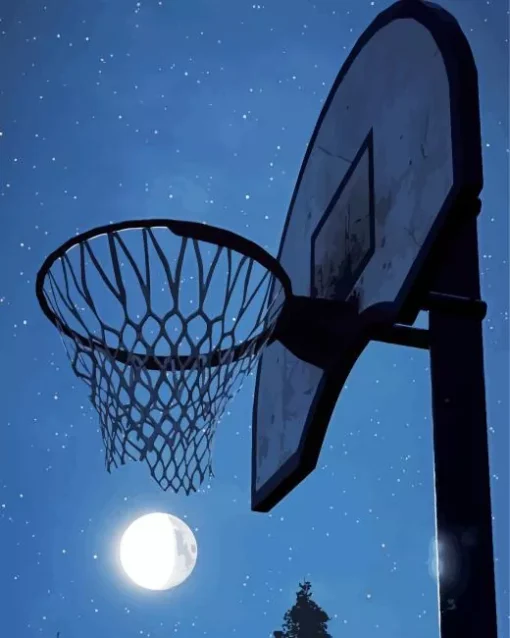 Basketball Moon Diamond Painting