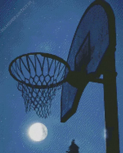 Basketball Moon Diamond Painting