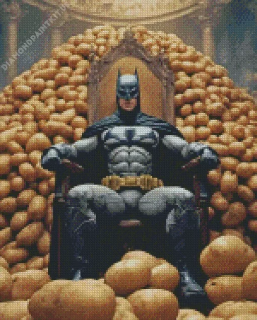 Batman On A Throne Diamond Painting