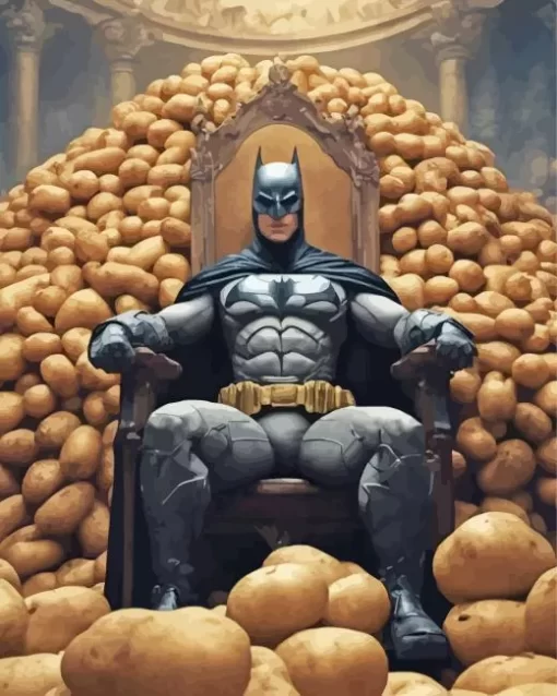 Batman On A Throne Diamond Painting