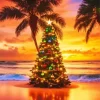 Beach Christmas Tree Diamond Painting