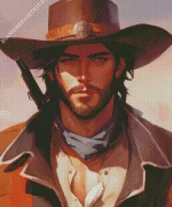 Bearded Cowboy Diamond Painting