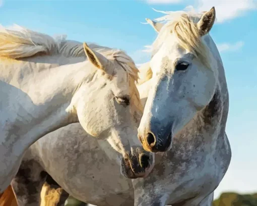 Beautiful White Stallion Diamond Painting