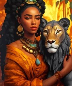 Beauty And The Lion Diamond Painting