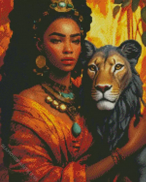 Beauty And The Lion Diamond Painting