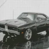 Black 1969 Charger Diamond Painting