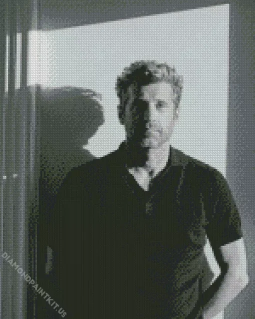 Black And White Patrick Dempsey Diamond Painting