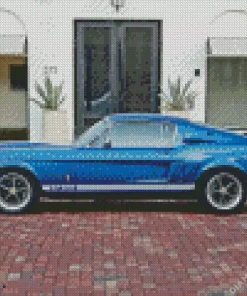 Blue 1960 Ford Mustang Diamond Painting