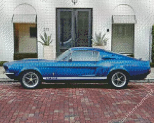 Blue 1960 Ford Mustang Diamond Painting