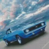 Blue 1969 Camaro Car Diamond Painting