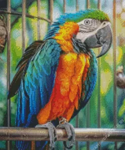 Blue And Gold Macaw Bird Diamond Painting