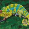 Blue And Green Chameleon Diamond Painting