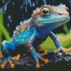 Blue And Orange Frog Animal Diamond Painting