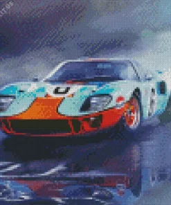 Blue And Orange GT40 Diamond Painting