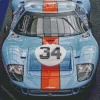 Blue And Orange GT40 Race Car Diamond Painting