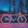 Blue And Pink Bike Diamond Painting