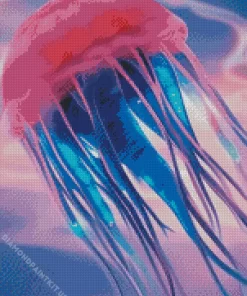 Blue And Pink Jellyfish Diamond Painting