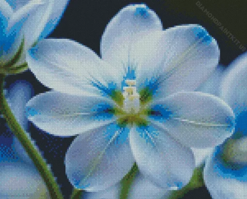 Blue And White Flower Diamond Painting