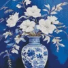 Blue And White Flowers Vase Diamond Painting