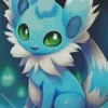 Blue And White Fox Pokemon Diamond Painting