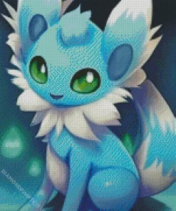 Blue And White Fox Pokemon Diamond Painting