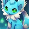 Blue And White Fox Pokemon Diamond Painting