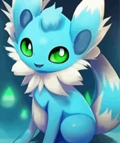 Blue And White Fox Pokemon Diamond Painting