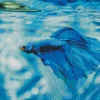 Blue Betta Fish Underwater Diamond Painting