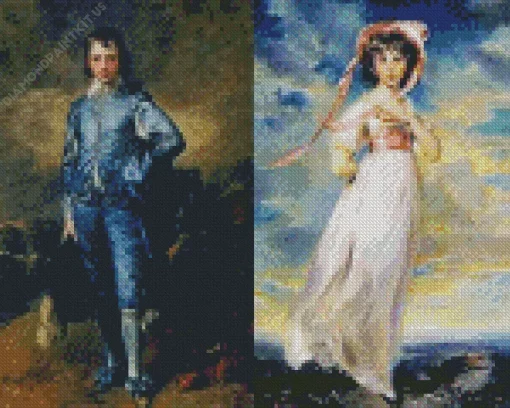 Blue Boy And Pink Girl Diamond Painting