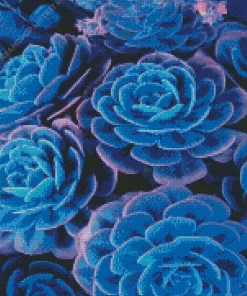 Blue Cactus Diamond Painting