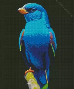 Blue Canary Bird Diamond Painting