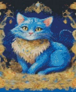 Blue Cat Art Diamond Painting