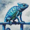 Blue Chameleon Art Diamond Painting