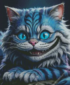 Blue Cheshire Cat Diamond Painting