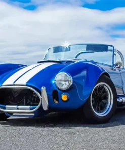 Blue Cobra Car Diamond Painting