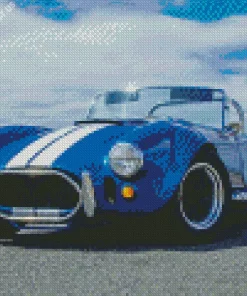 Blue Cobra Car Diamond Painting