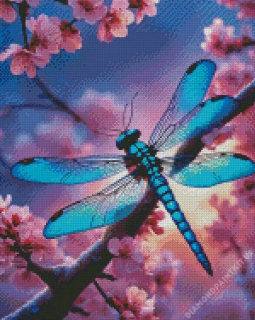 Blue Dragonfly Diamond Painting