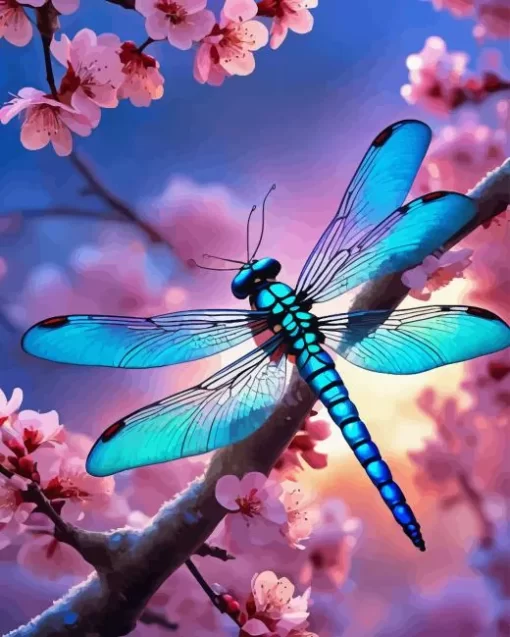 Blue Dragonfly Diamond Painting