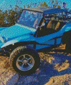 Blue Dune Buggy Diamond Painting