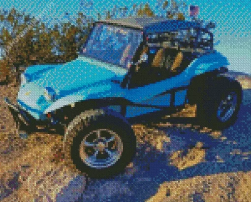 Blue Dune Buggy Diamond Painting