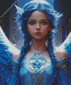 Blue Girl Angel Diamond Painting