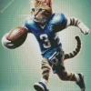 Cat Playing Football Art Diamond Painting