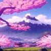 Cherry Blossom Landscape Diamond Painting