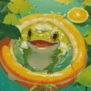 Cool Frog Chilling Diamond Painting