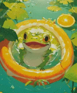 Cool Frog Chilling Diamond Painting